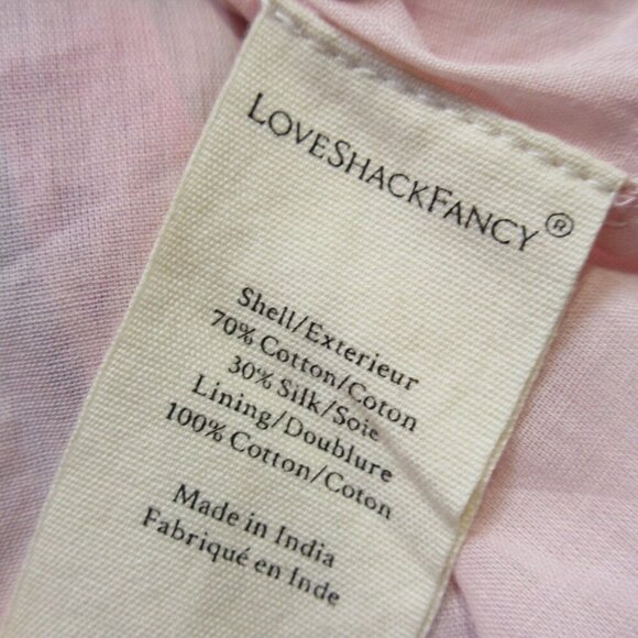 NWT LoveShackFancy Ross Mini in Whispering Lilac Floral Silk Cotton Dress 10 - Picture 5 of 7